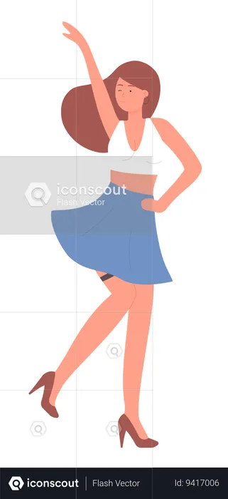 Female dancer  Illustration