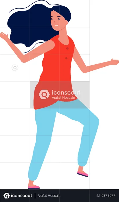 Female dancer  Illustration