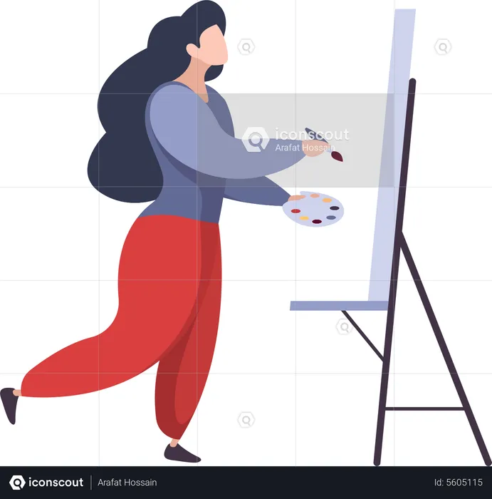 Female designer  Illustration