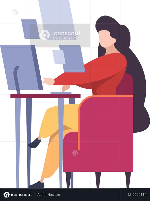 Female developer  Illustration