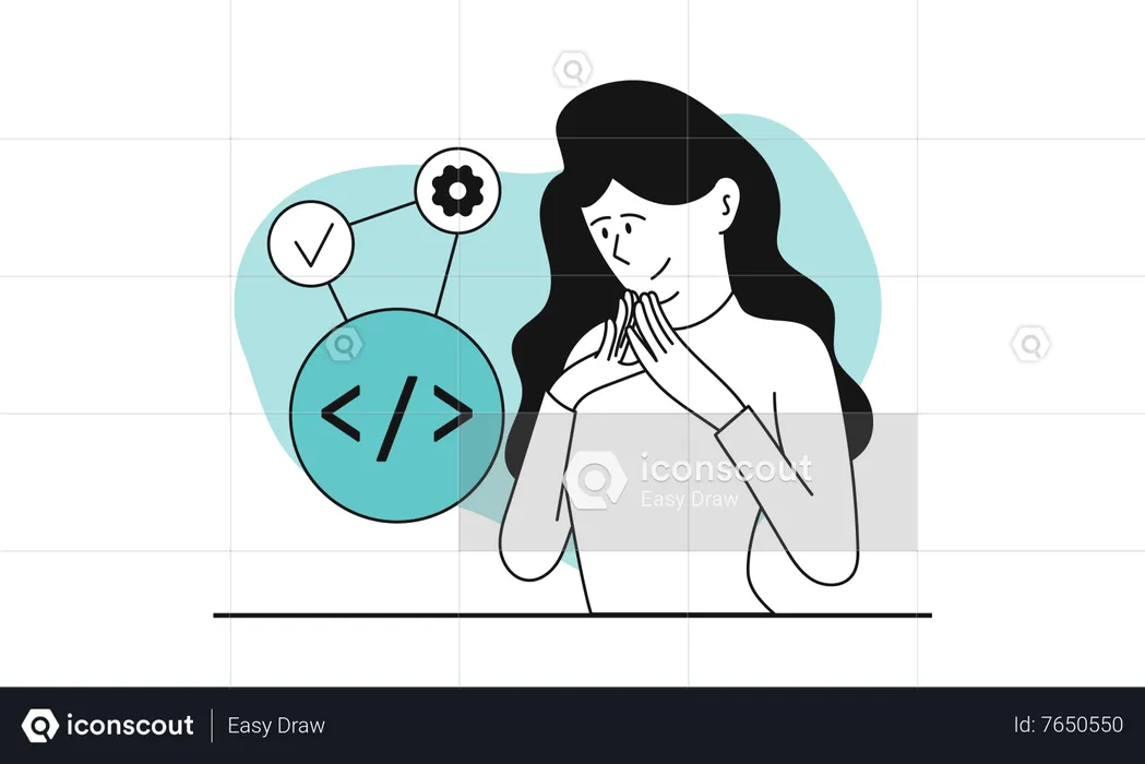 Female developer  Illustration