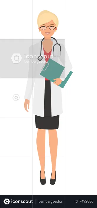 Female Doctor  Illustration