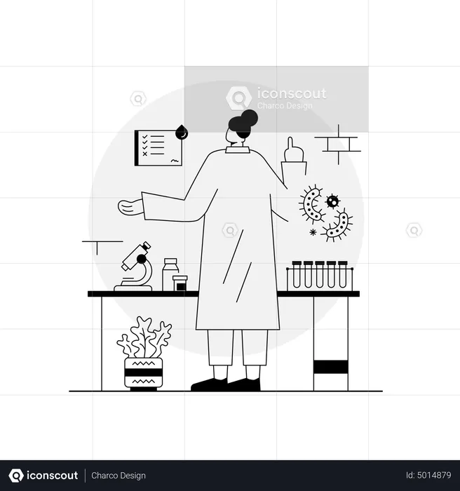 Female doctor doing blood test for viral infection  Illustration