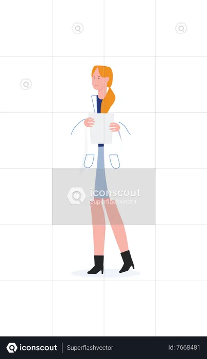 Female Doctor  Illustration