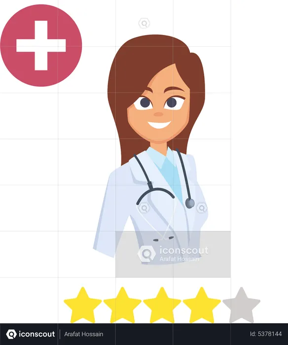 Female doctor review  Illustration