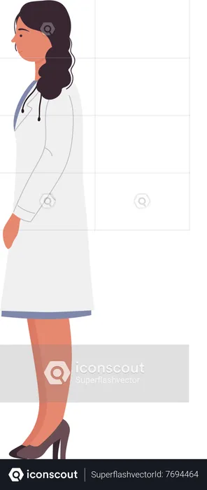 Female doctor side pose  Illustration