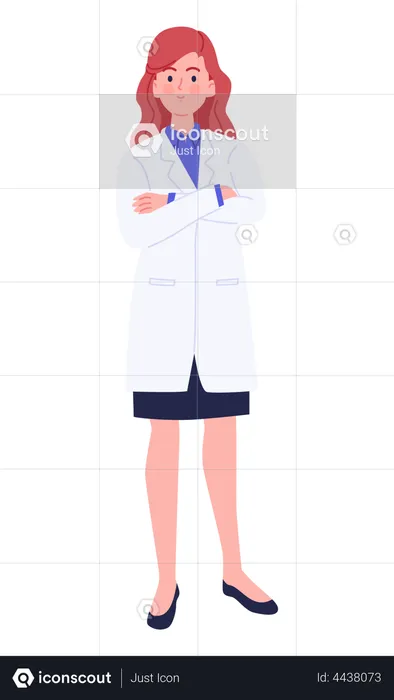 Female Doctor standing  Illustration