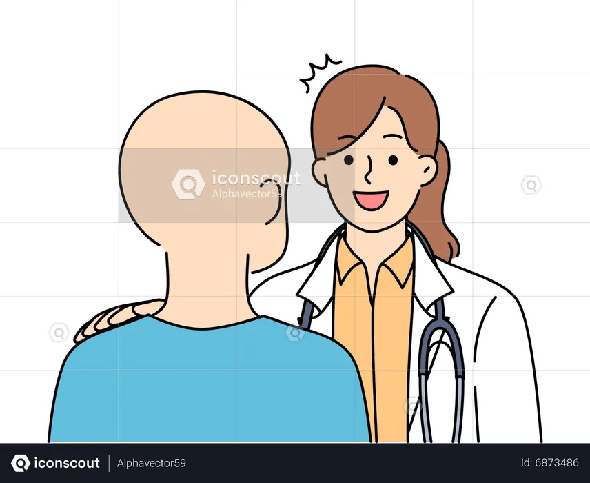 Female doctor talking with patient  Illustration