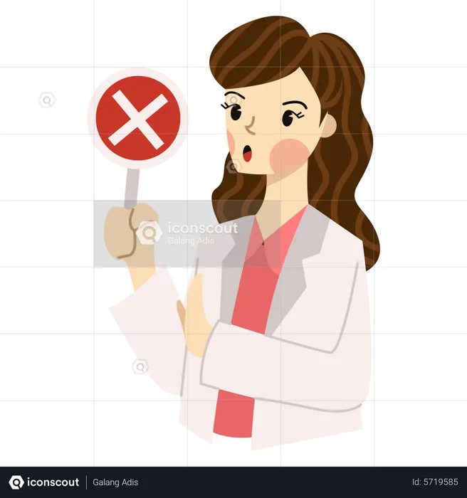 Female Doctor with no sign  Illustration