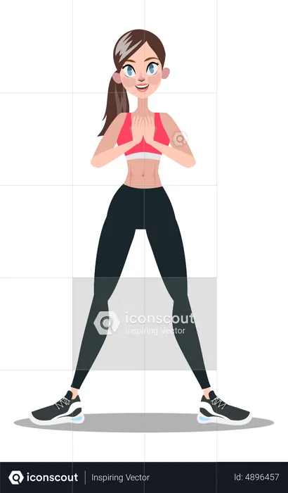 Female doing exercise  Illustration