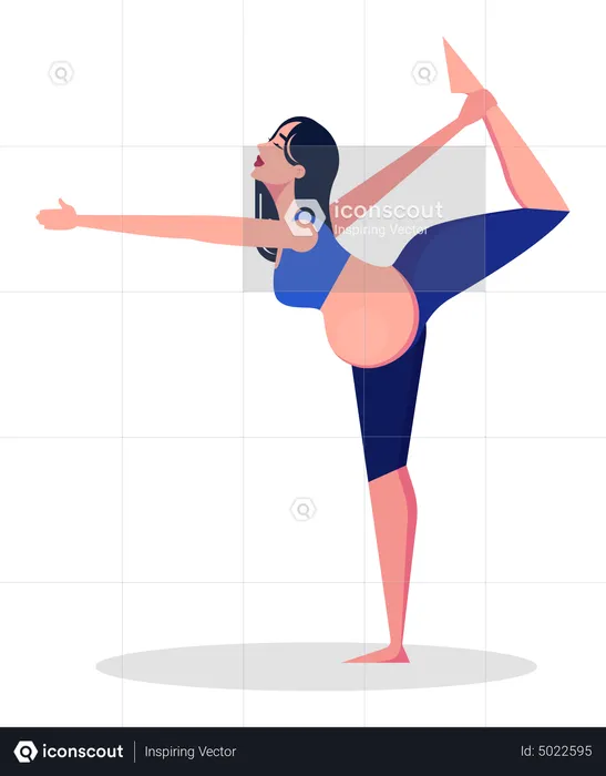 Female doing exercise during pregnancy  Illustration