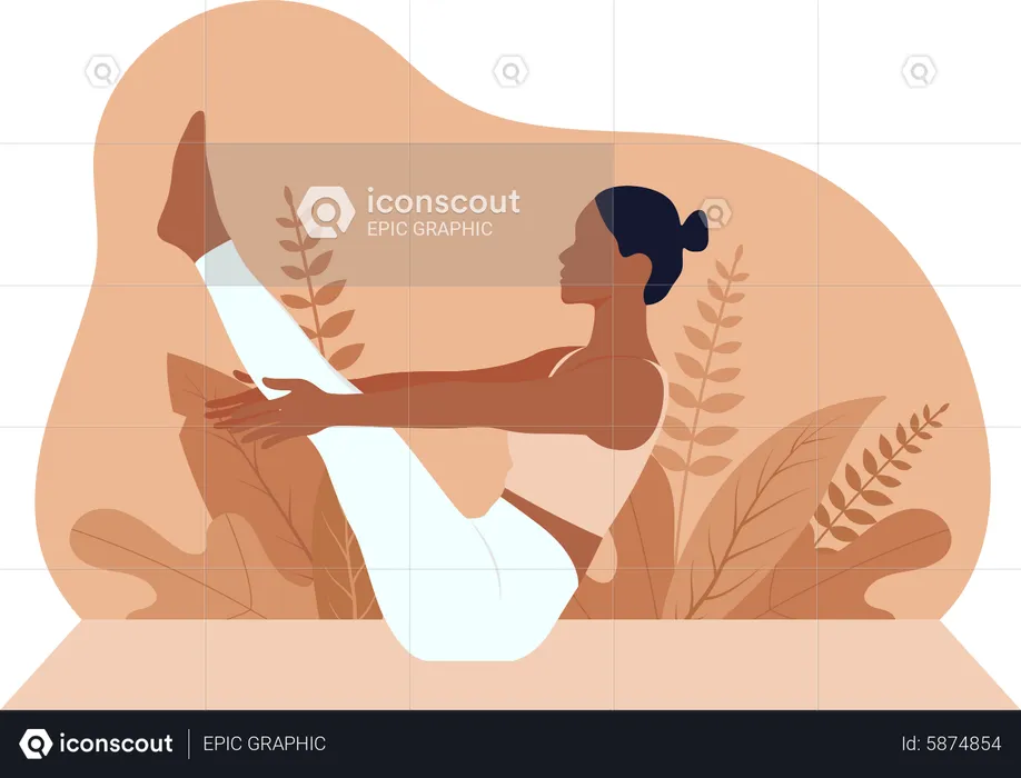 Female doing yoga  Illustration