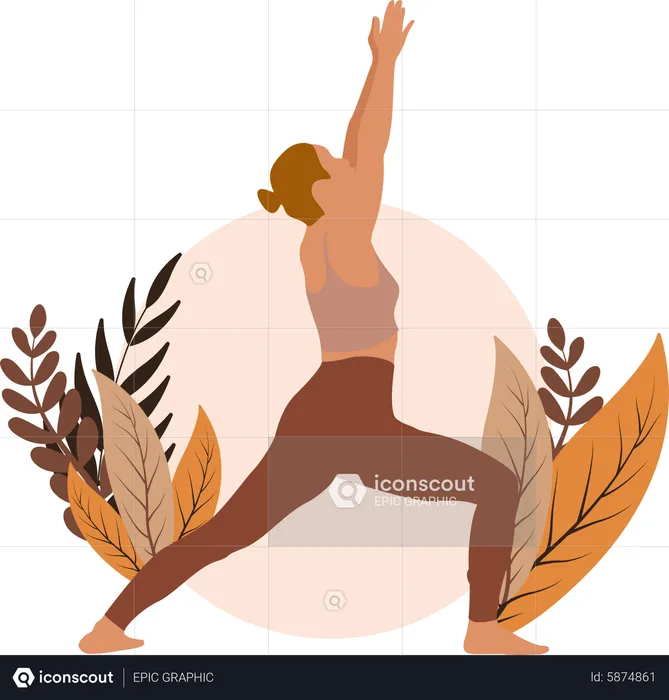 Female doing yoga  Illustration