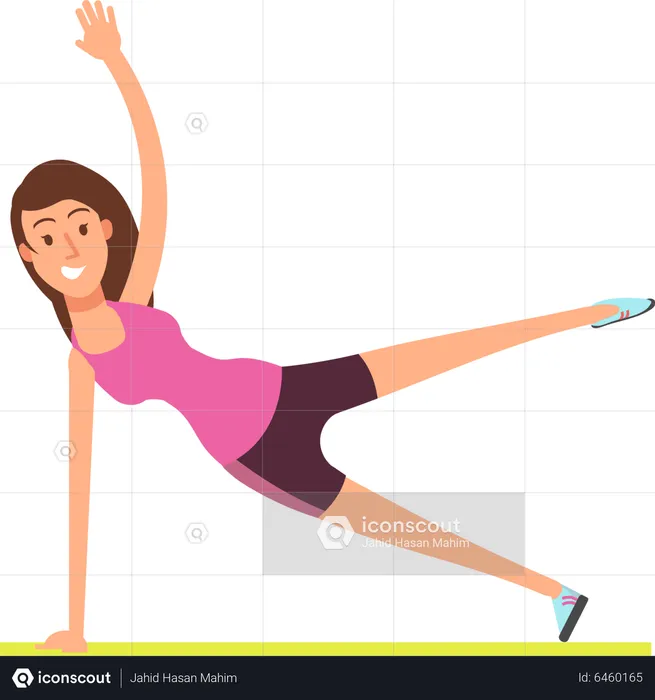 Female doing yoga  Illustration