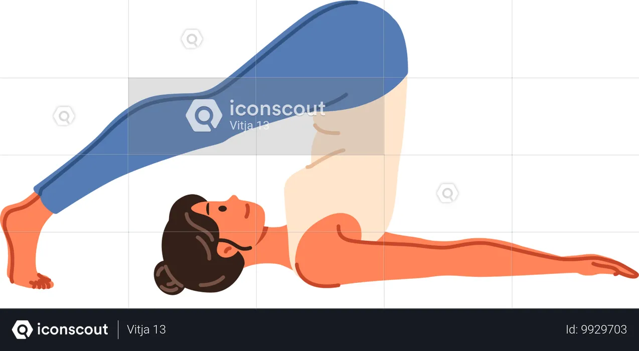 Female doing yoga  Illustration