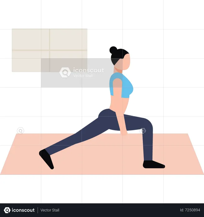 Female Doing Yoga  Illustration