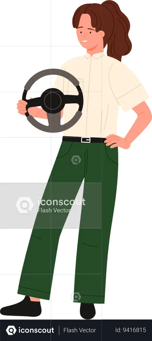 Female driver  Illustration