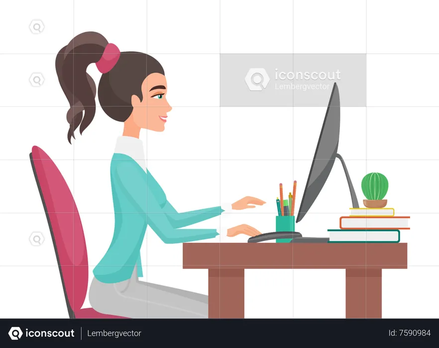 Female Employee  Illustration