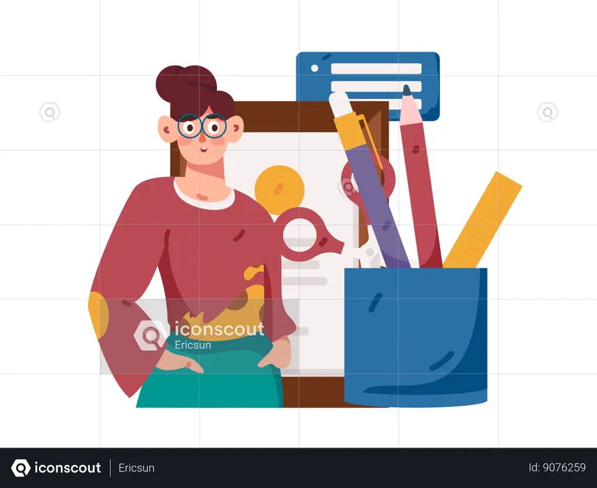 Female employee  Illustration