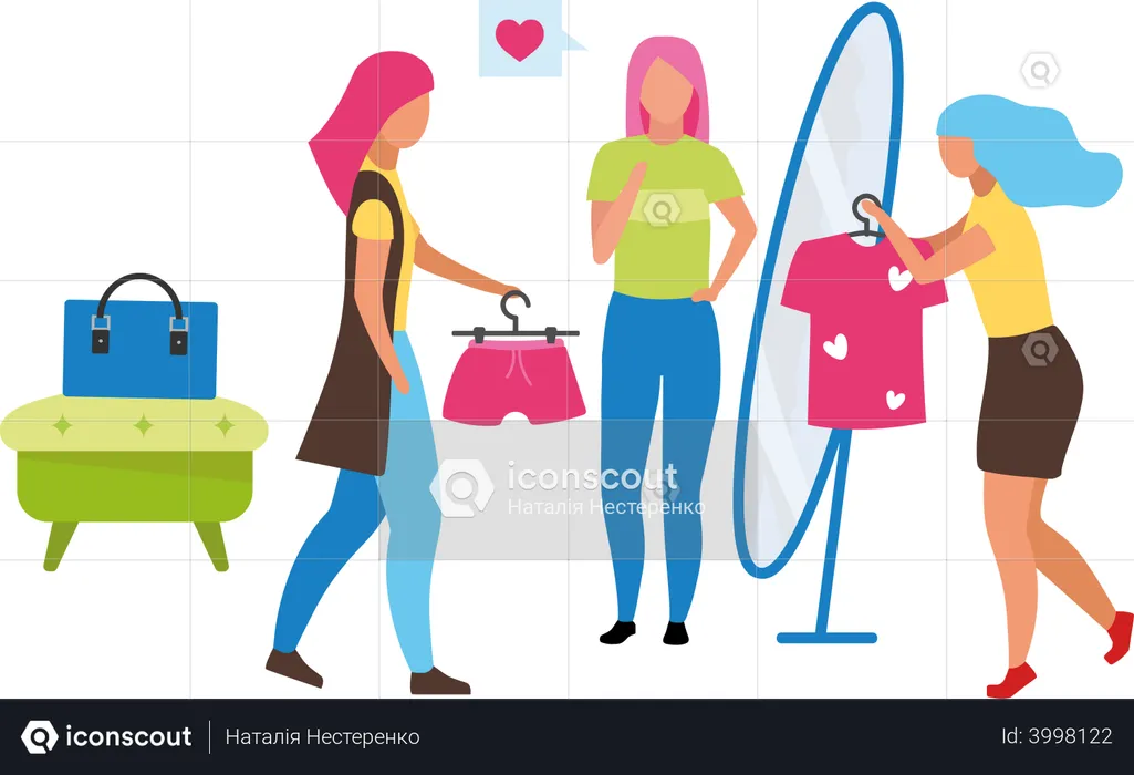 Female fashion sales assistant  Illustration