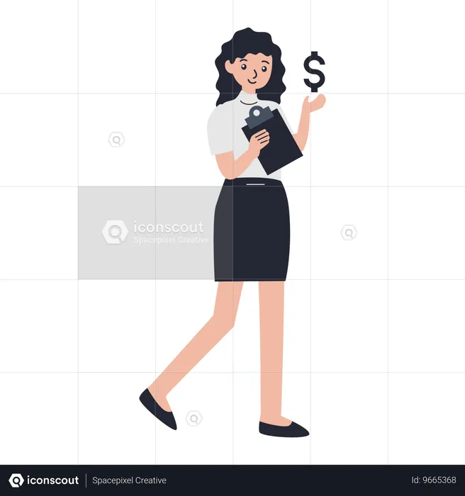 Female financial consultant  Illustration