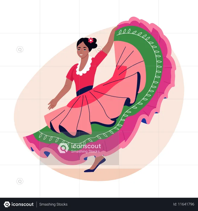 Female flamenco dancer  Illustration