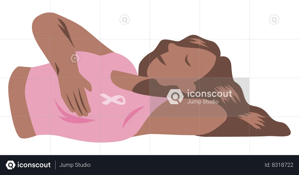 Female for breast cancer awareness  Illustration