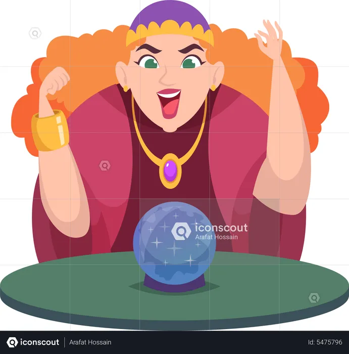 Female Fortune teller  Illustration