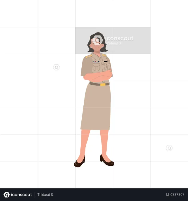 Female government officer  Illustration