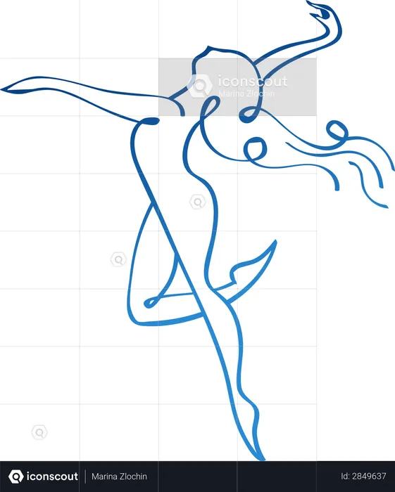 Female Gymnast  Illustration