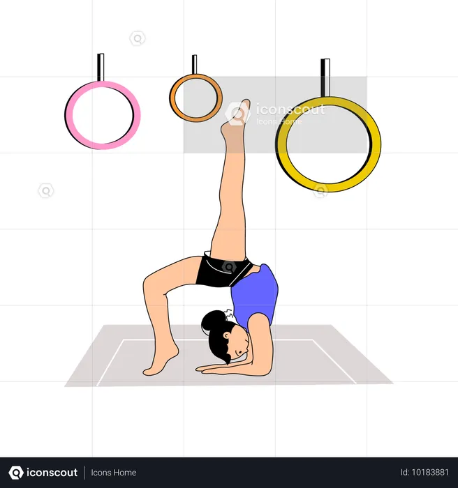 Female Gymnasts  Illustration