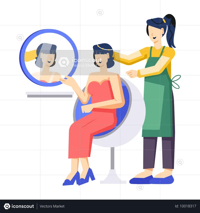 Female hair stylist  Illustration