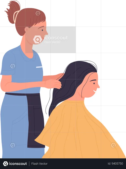 Female Hairstylist  Illustration