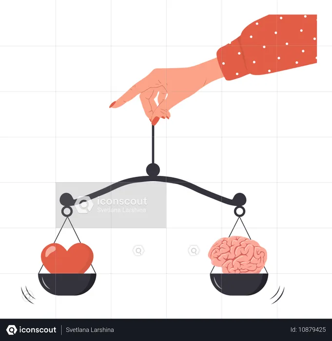 Female Hand Holding Scale  Illustration