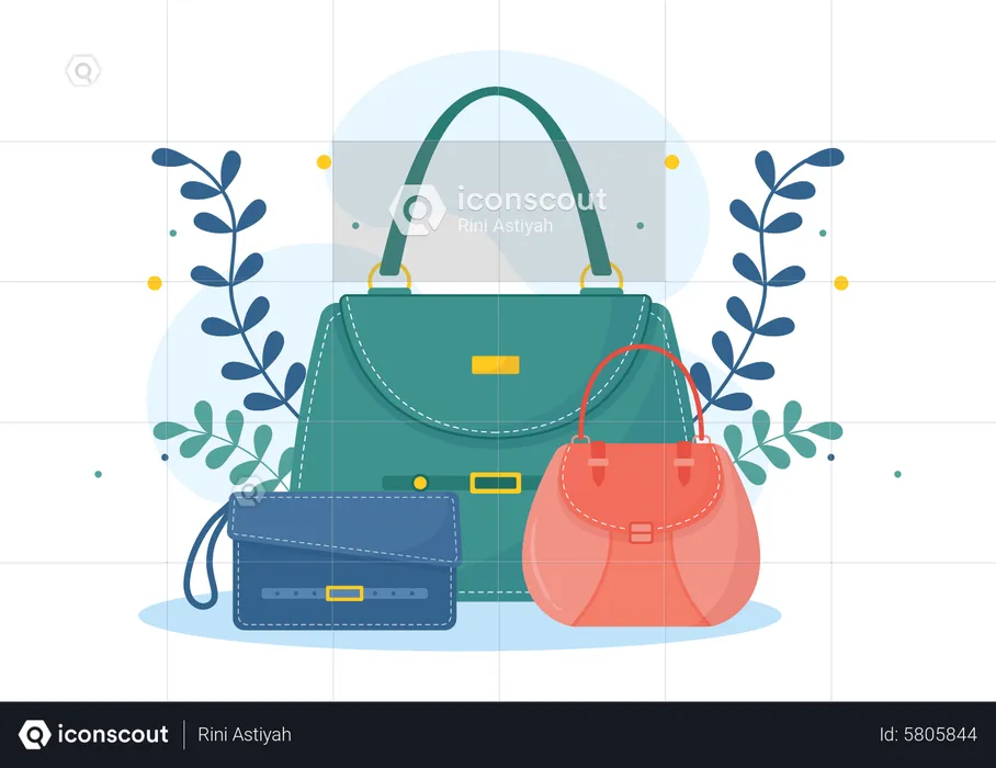 Female handbag  Illustration