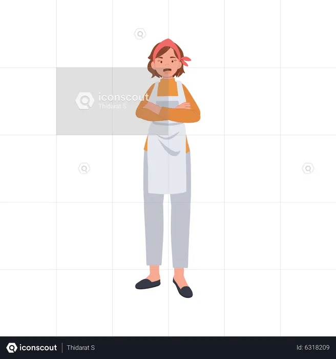 Female housekeeper  Illustration