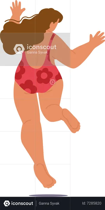 Female in swimsuit  Illustration