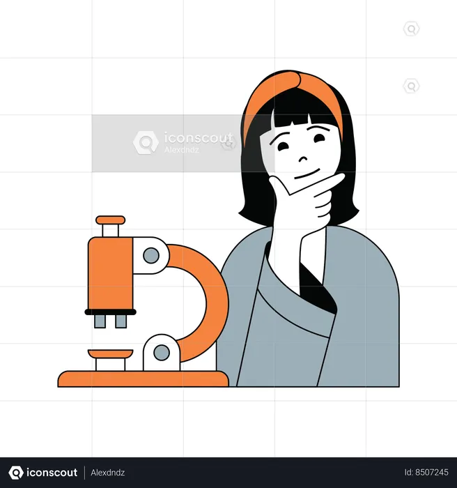 Female lab assistant  Illustration