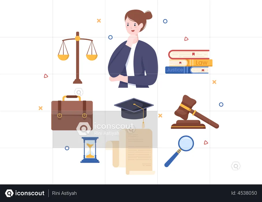 Female Lawyer  Illustration