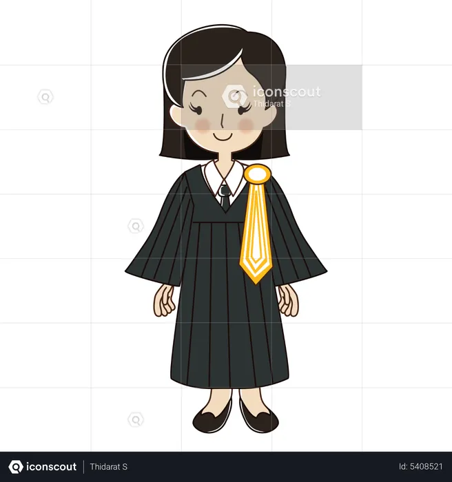Female Lawyer  Illustration