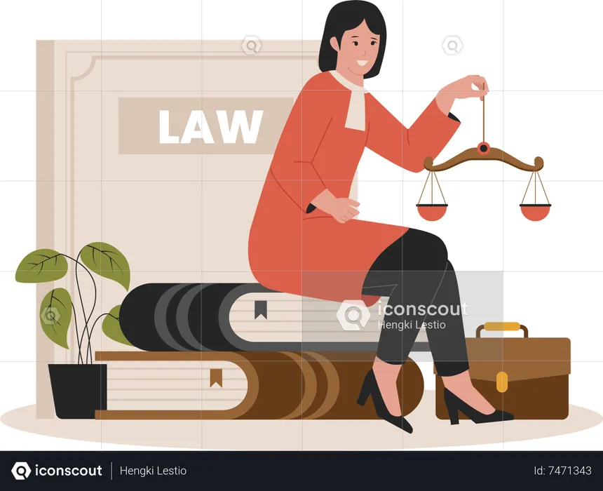 Female lawyer  Illustration