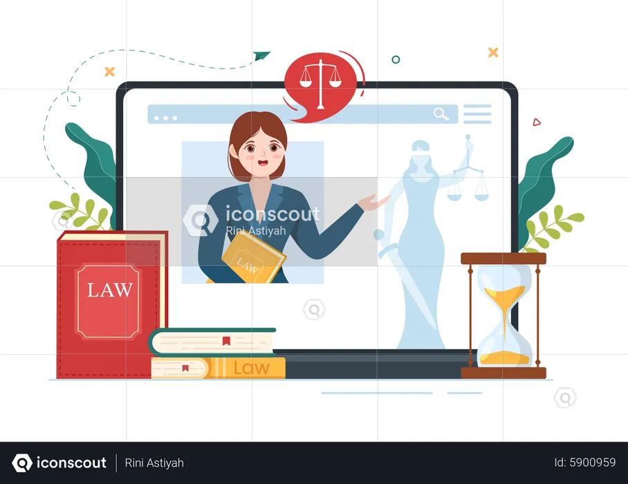 Female lawyer give legal advice  Illustration