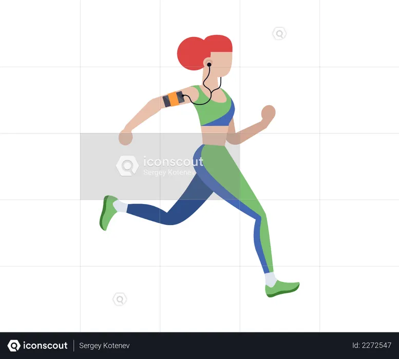 Female marathon runner  Illustration