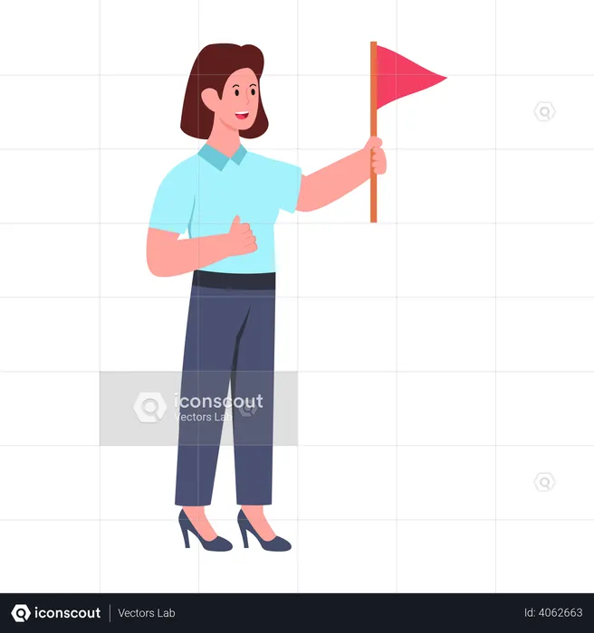 Female Match Referee  Illustration