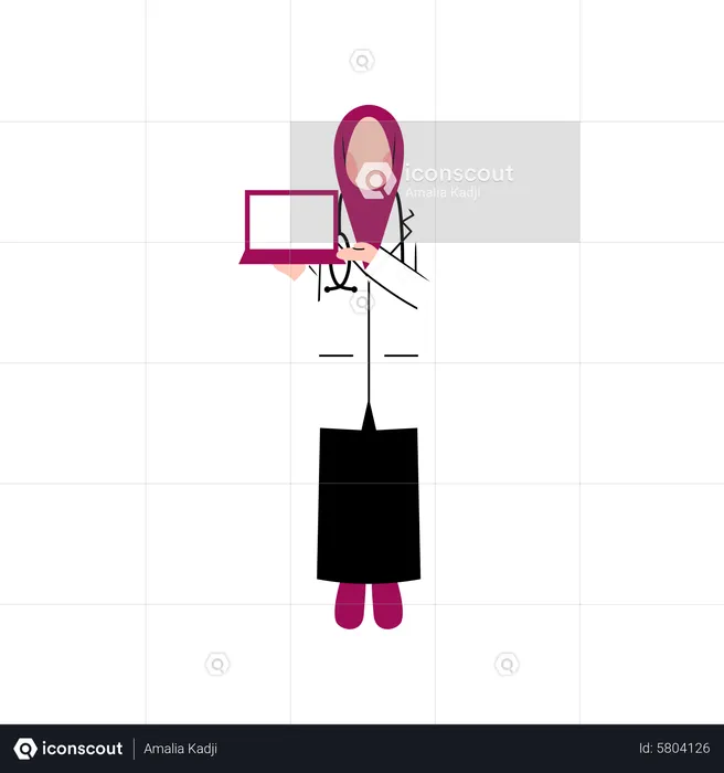 Female Muslim doctor  Illustration