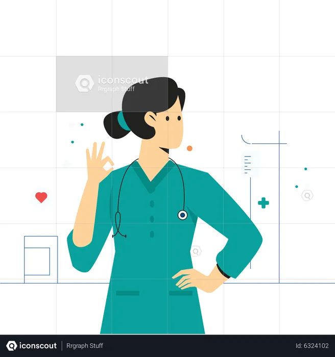 Female nurse  Illustration