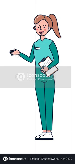 Female nurse  Illustration