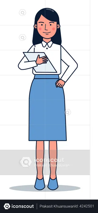 Female office assistant  Illustration