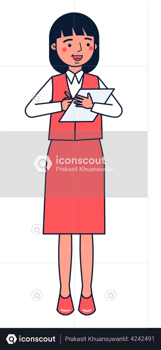 Female office assistant  Illustration