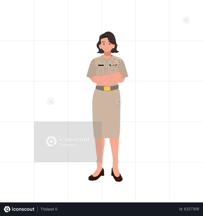 Female officer  Illustration